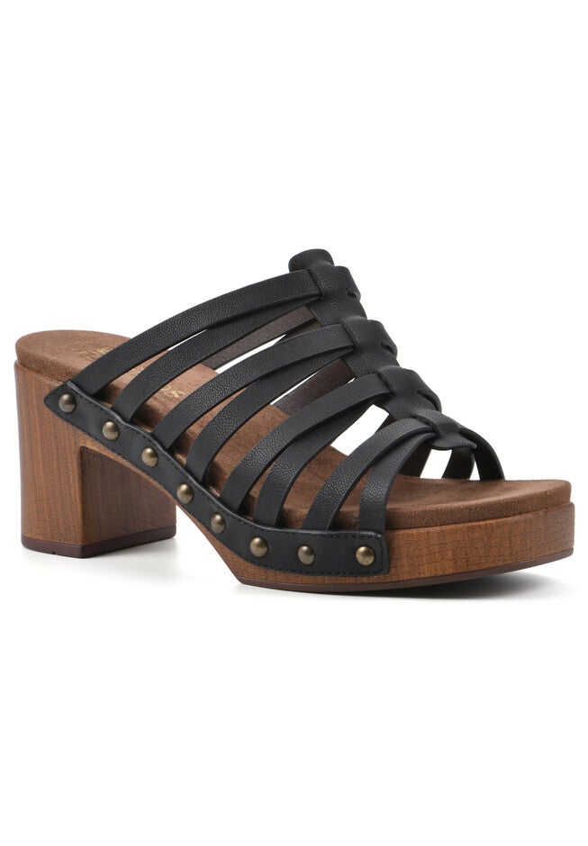 Jackpot Dressy Sandal, BLACK BURNISHED SMOOTH, hi-res image number null