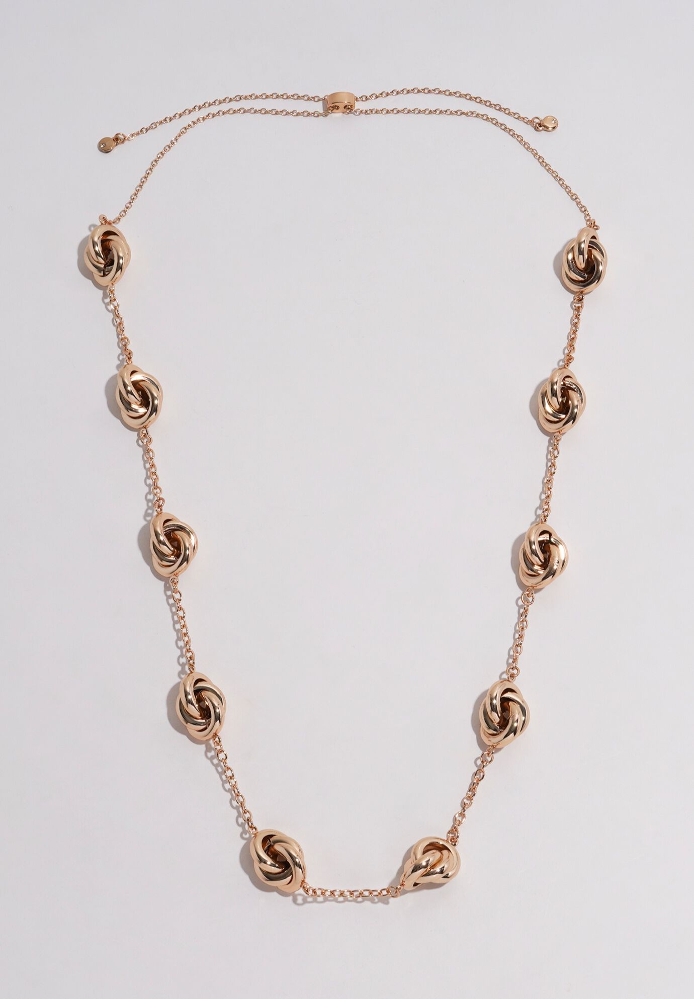 Knot Chain Necklace, GOLD, alternate image number 4