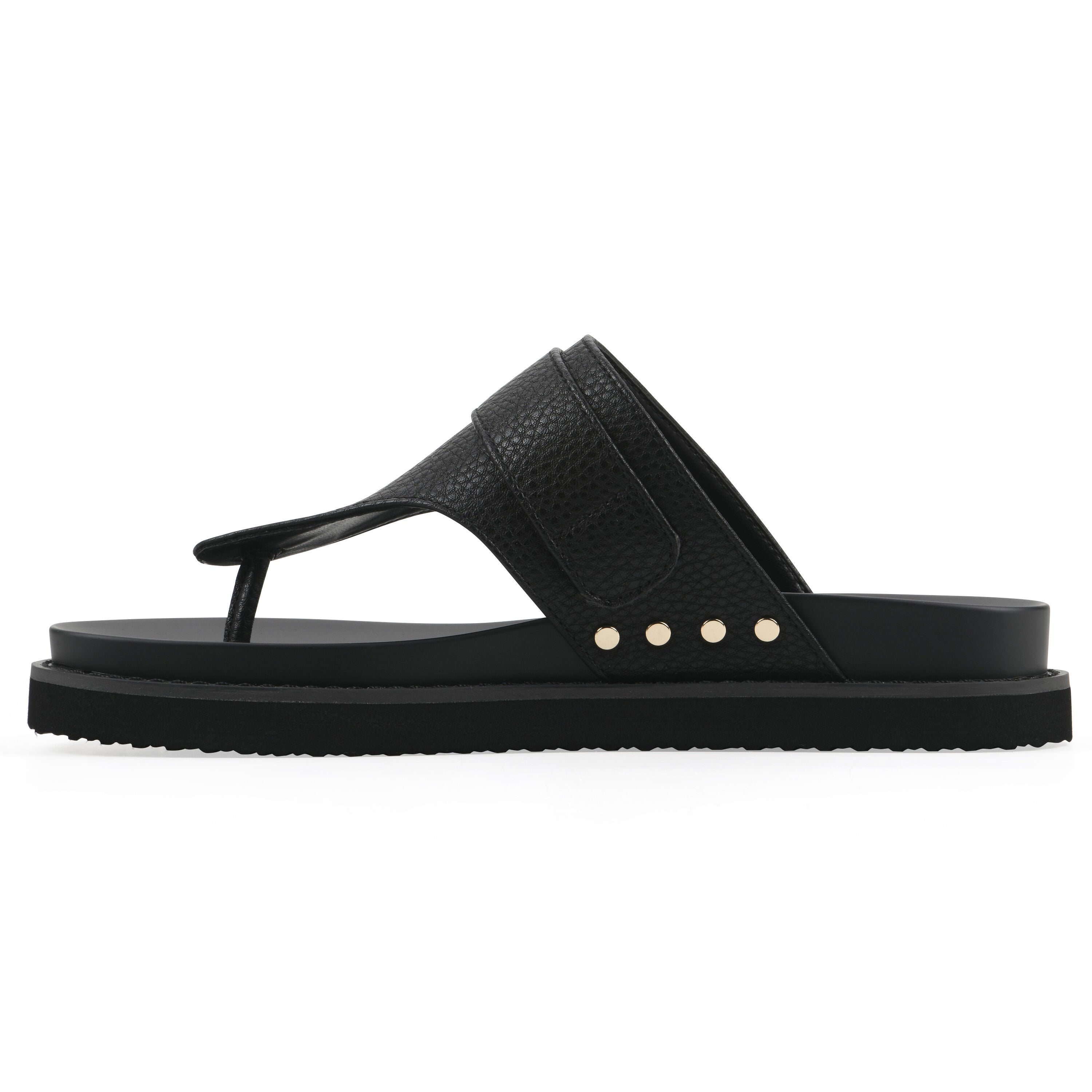 Malabar Thong Sandal, BLACK WITH BLACK, alternate image number 3