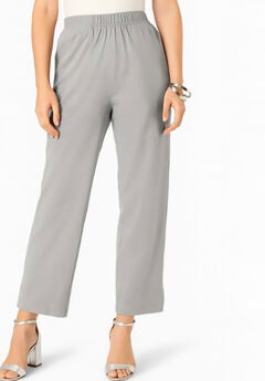 Soft Knit Straight-Leg Capri Pant