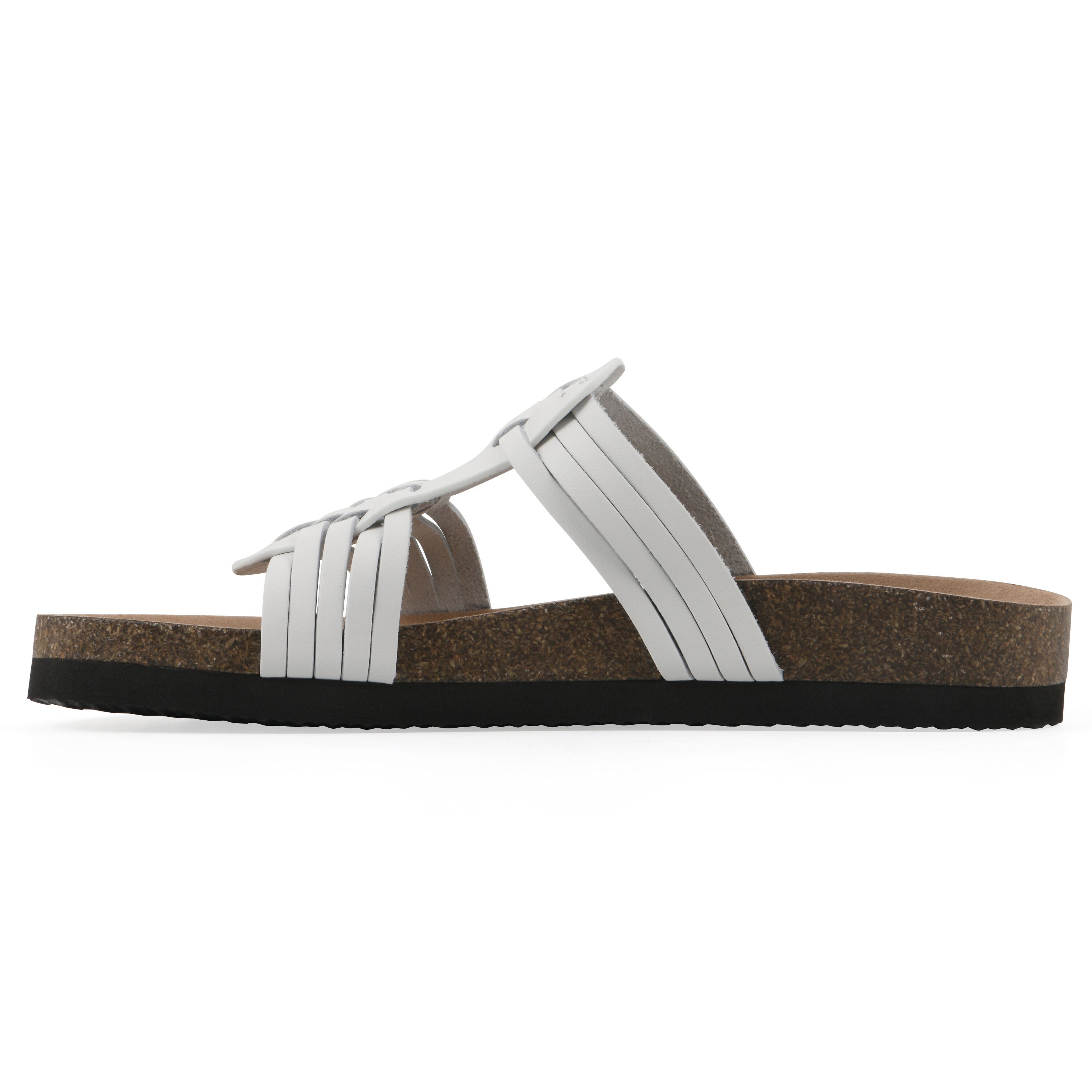 Halicore Footbeds Sandal, WHITE LEATHER, alternate image number 3