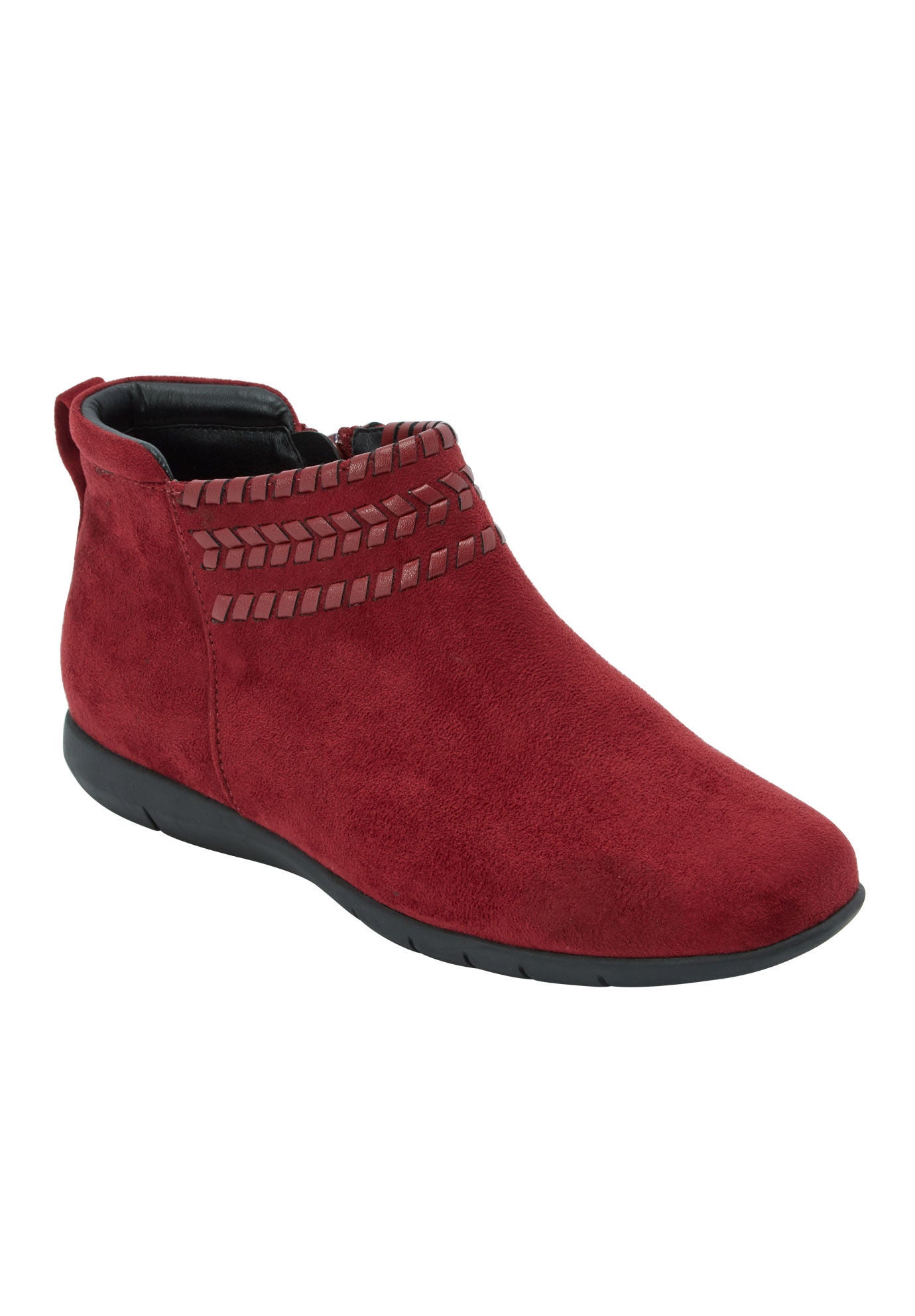Red booties wide sale width