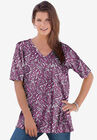 V-Neck Ultimate Tee, RASPBERRY ABSTRACT ZEBRA, hi-res image number null
