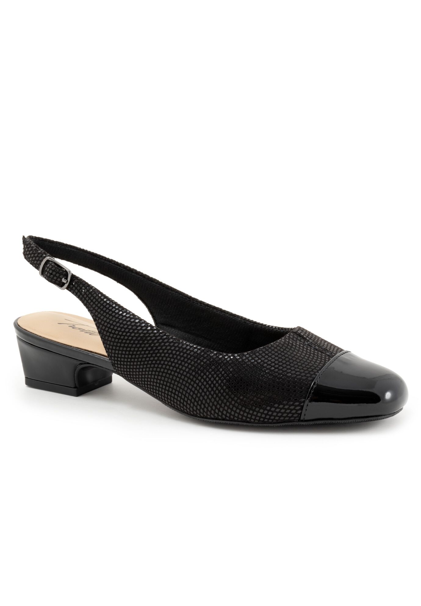 Dea Slingbacks by Trotters®, BLACK MINI DOT, hi-res image number 0