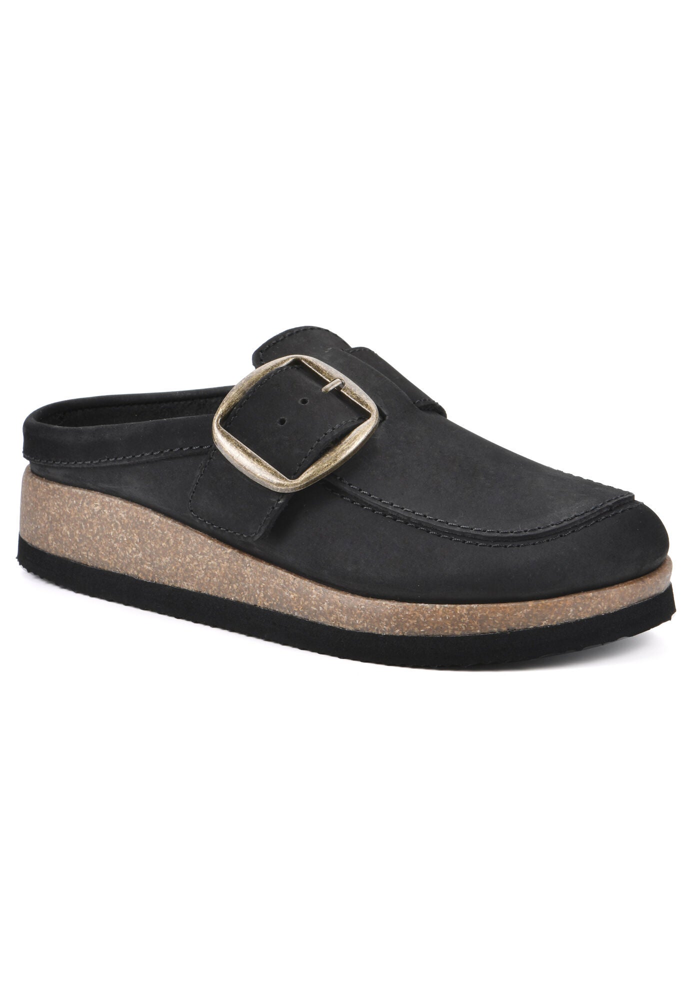 Bueno Casual Flat, BLACK LEATHER, hi-res image number 0