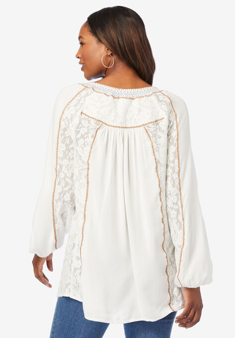 Embroidered Boho Tunic, , on-hover image number null