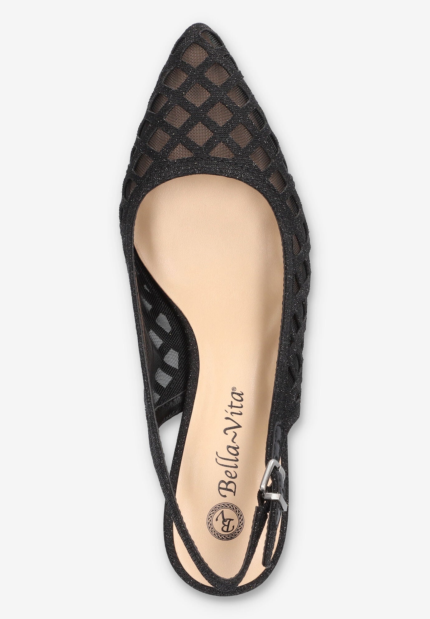 Noel Slingback Pump, BLACK GLITTER, alternate image number 6