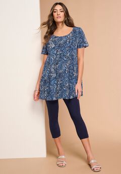 Plus Size Cotton Ultimate Scoopneck Swing Tunic