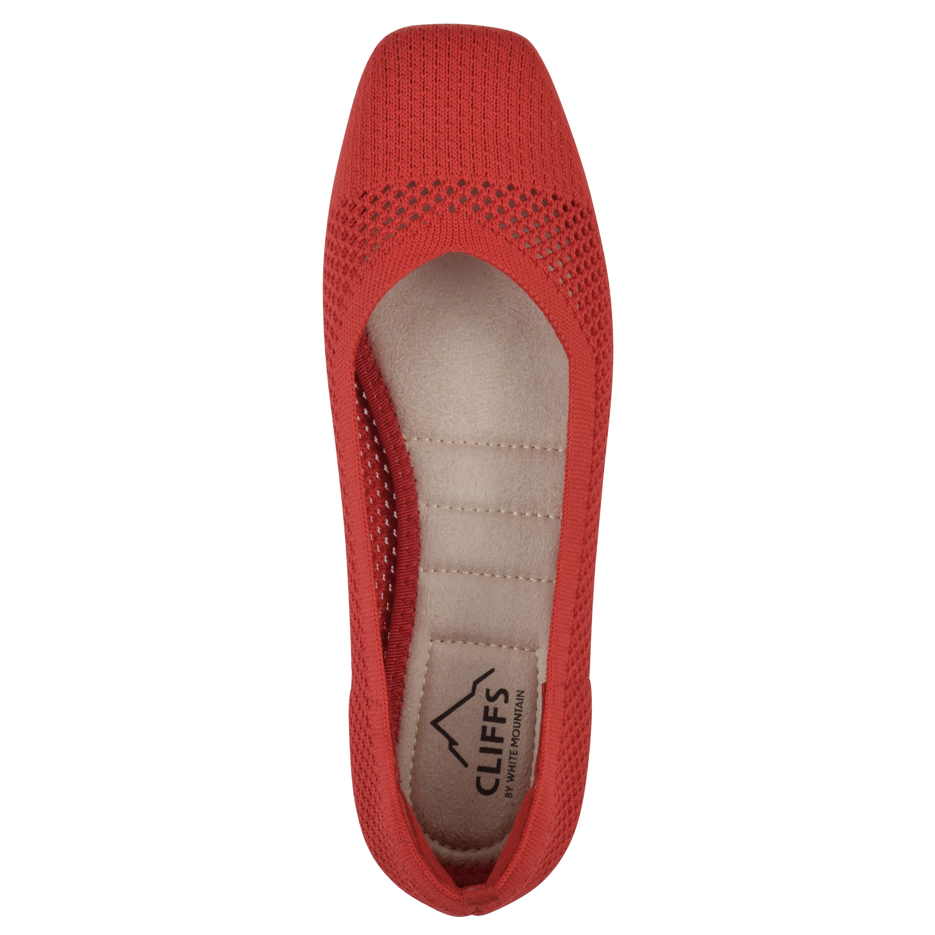 Beslee Fly Knit Ballet Flat, RED FABRIC, alternate image number 4