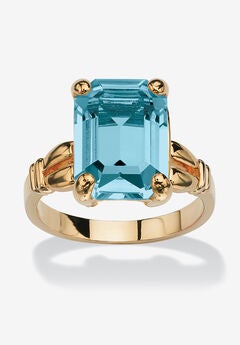 Yellow Gold Plated Simulated Birthstone Ring