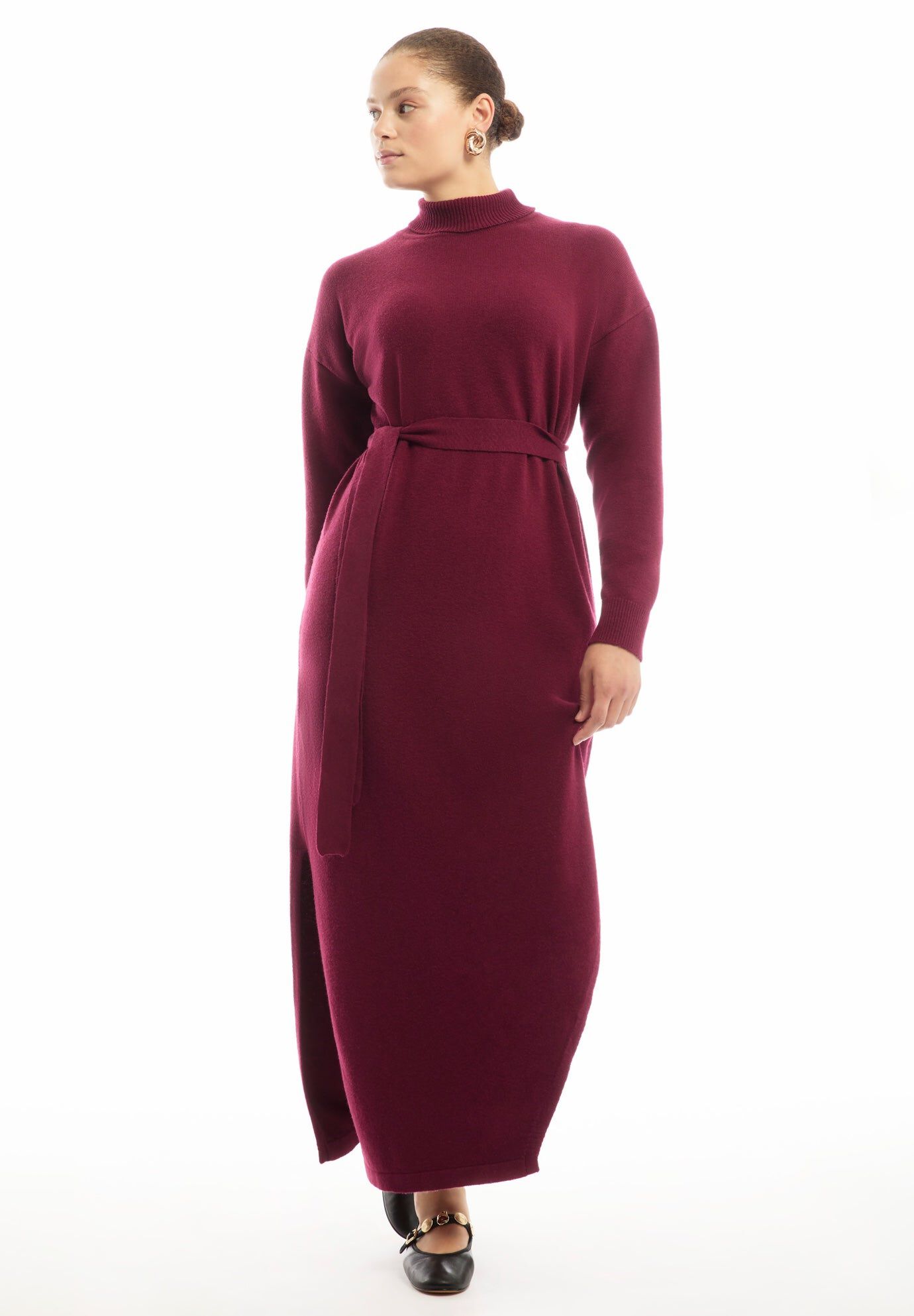 gold knitted maxi dress Elisha Knit Maxi Dress