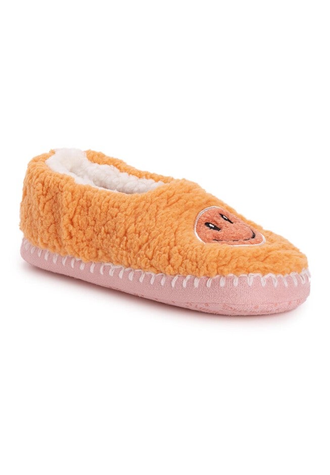 Women'S Sherpa Smiley Ballerina Slipper, MANGO, hi-res image number null