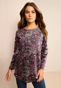 Plus Size Black Long Sleeve Shirt