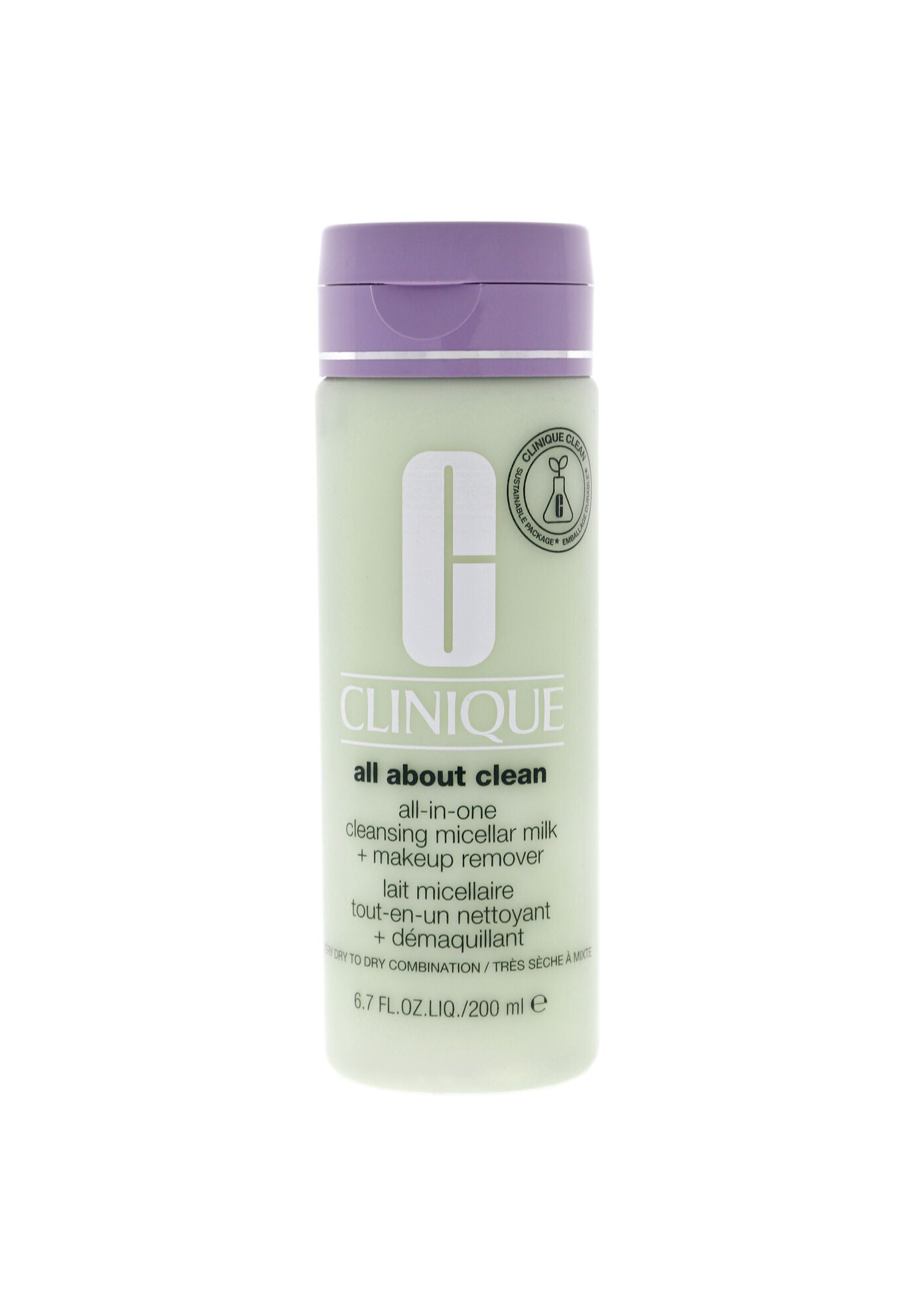 All About Clean All-In-One Cleansing Micellar Milk And Makeup Remover - Oily Skin -6.7 Oz Cleanser