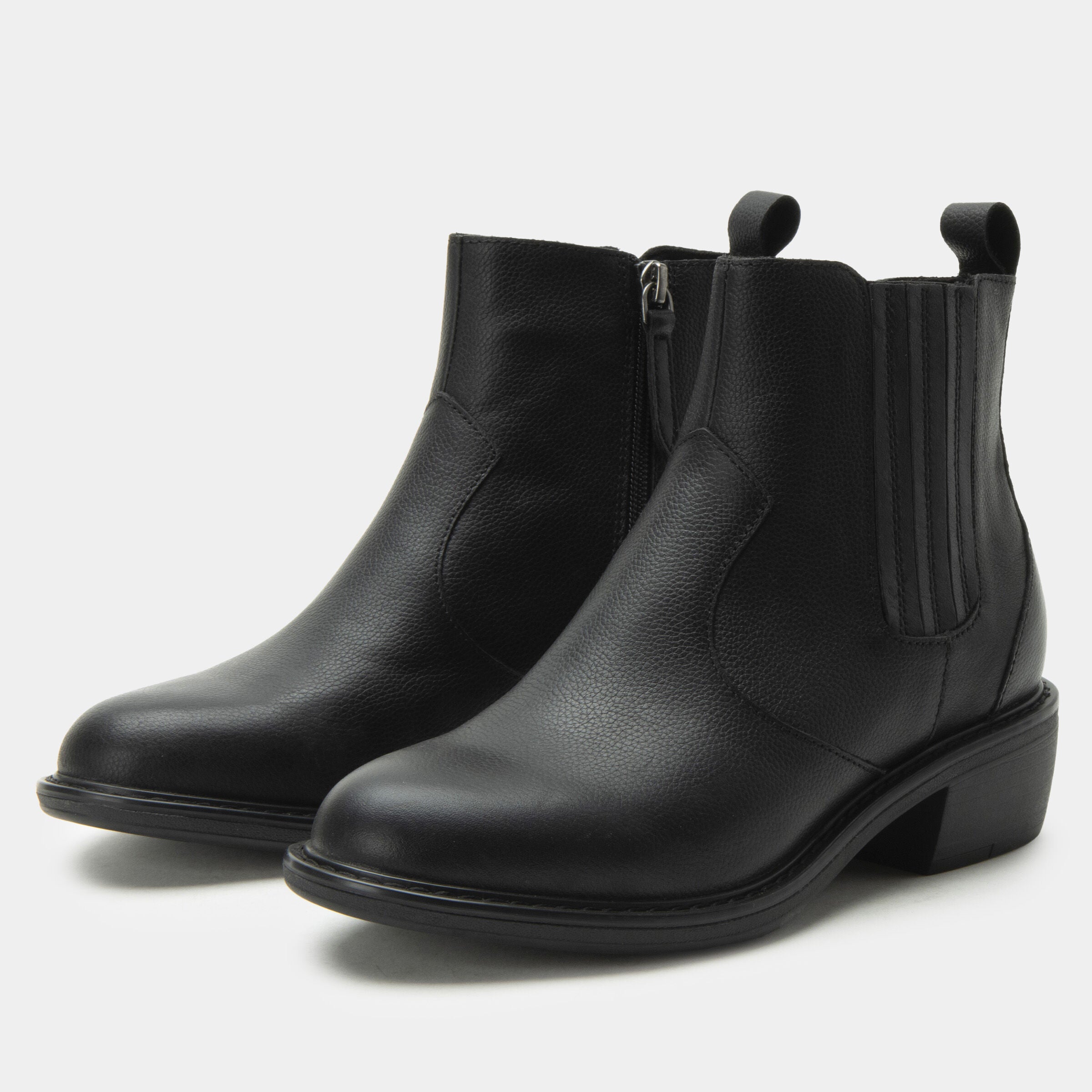 Malia Tall Shaft Ankle Low Heel Boot, BLACK, hi-res image number 0