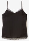 Lace-Trim Satin Cami, , alternate image number null
