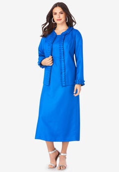 Pleated Suit Jacket Dress