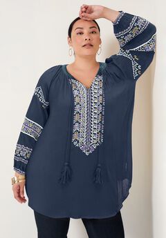 Plus Size Puff Sleeve Blouses