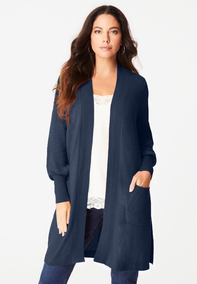 CashMORE Collection Cardigan, NAVY, hi-res image number null
