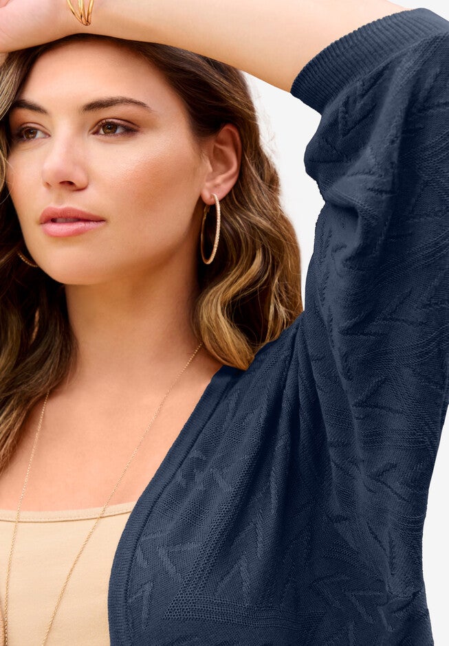 Textured Cardigan, , alternate image number null