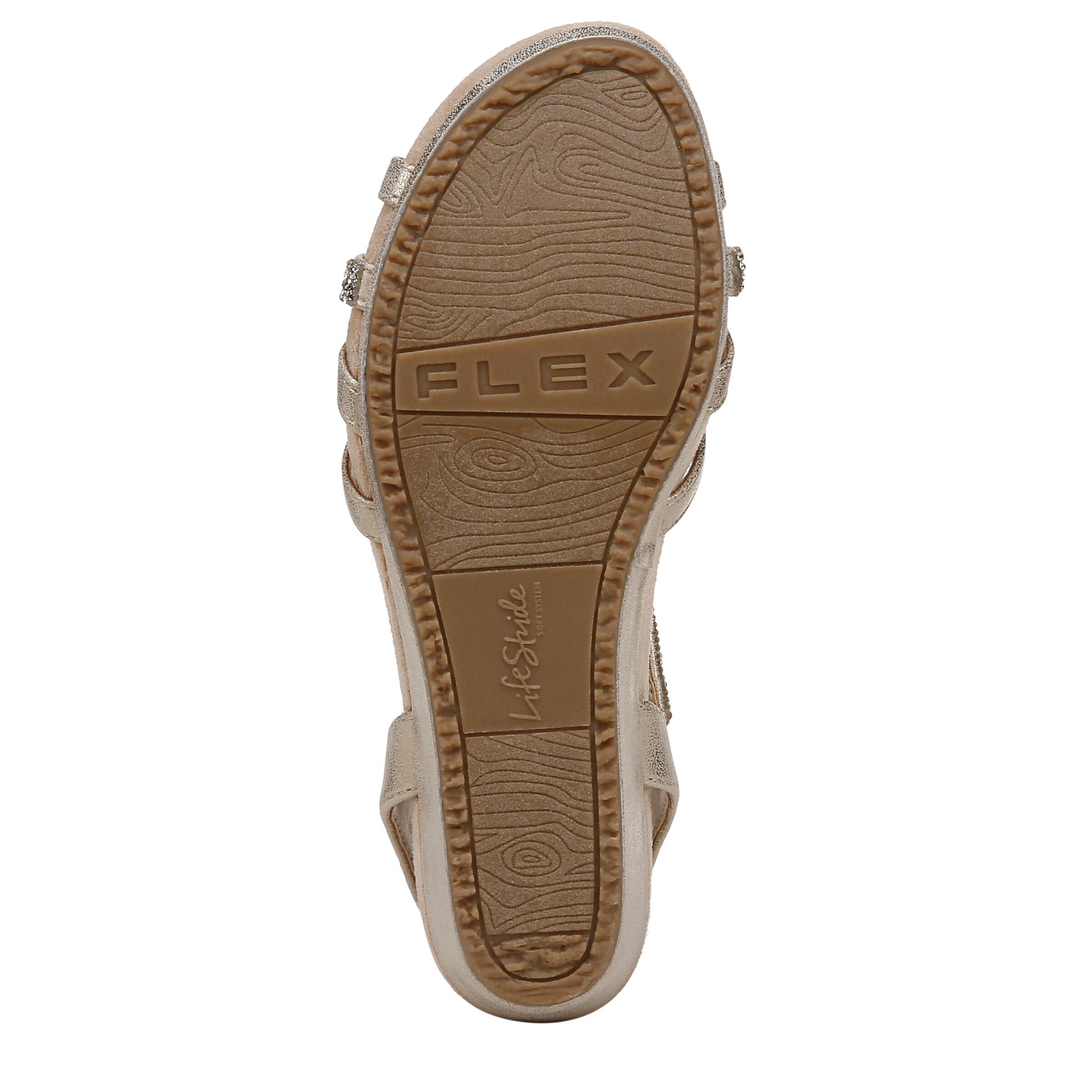 Miami Wedge Sandal, PLATINO GOLD, alternate image number 7