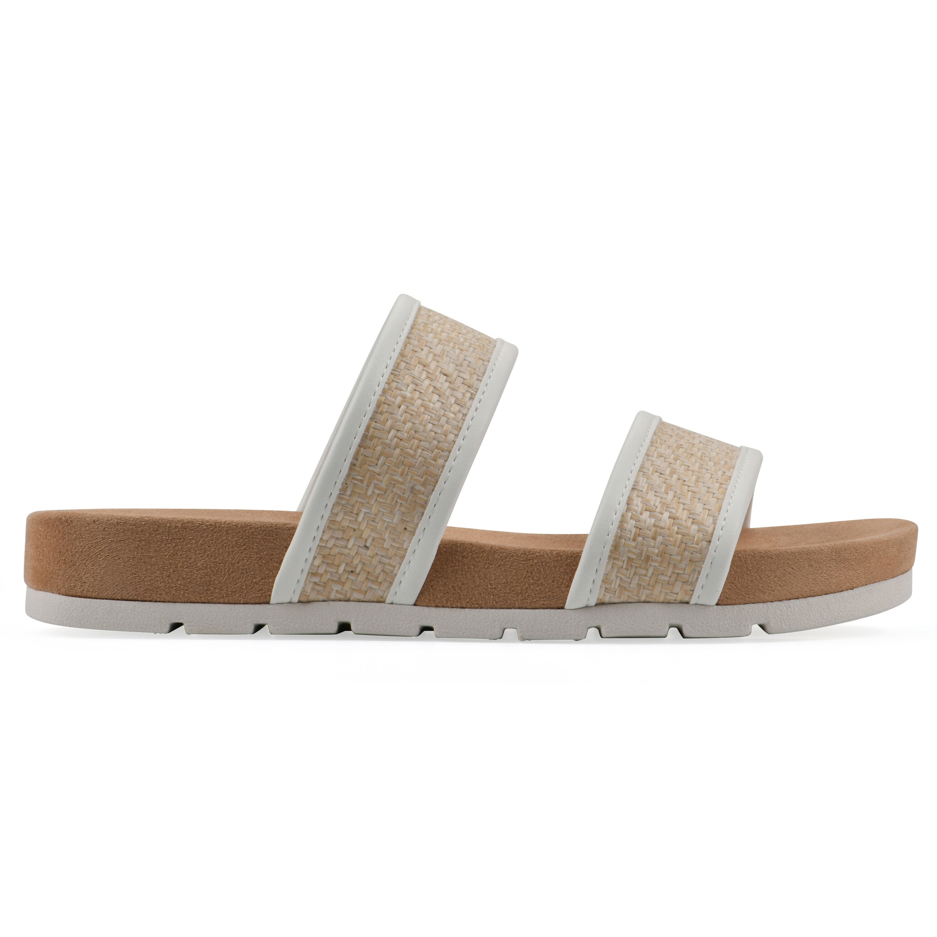 Tropical Slide Sandal, WHITE SMOOTH, alternate image number 2