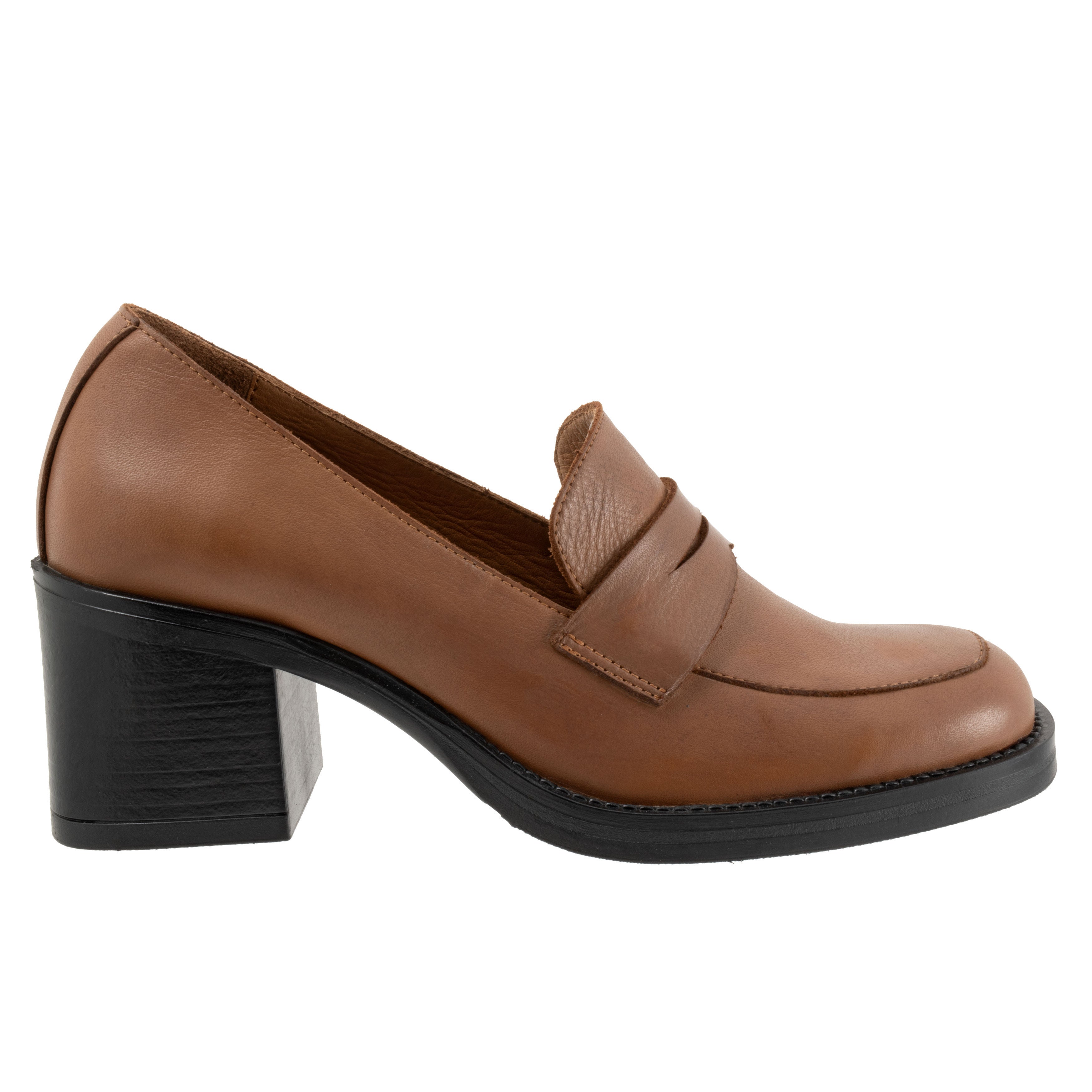 Ruth Leather Loafer, DARK TAN, alternate image number 4
