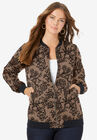Printed Bomber Jacket, BROWN SUGAR ETCHED FLORAL, hi-res image number null