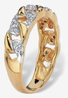 Gold & Sterling Silver Link Ring with Diamonds, , on-hover image number 1