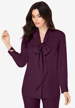 Long Sleeve Bow Blouse