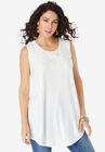 Lace-Trim Swing Tank, WHITE, hi-res image number null