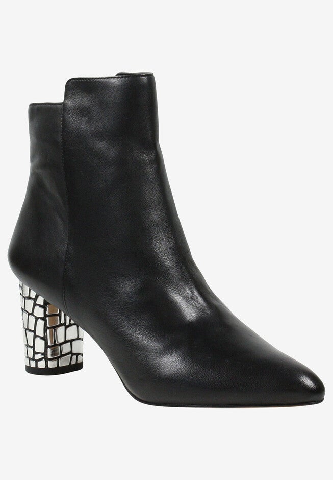 Christien Bootie , BLACK KID SKIN, hi-res image number null