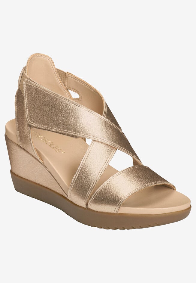 Bloom Wedge by Aerosoles®, GOLD LEATHER, hi-res image number null