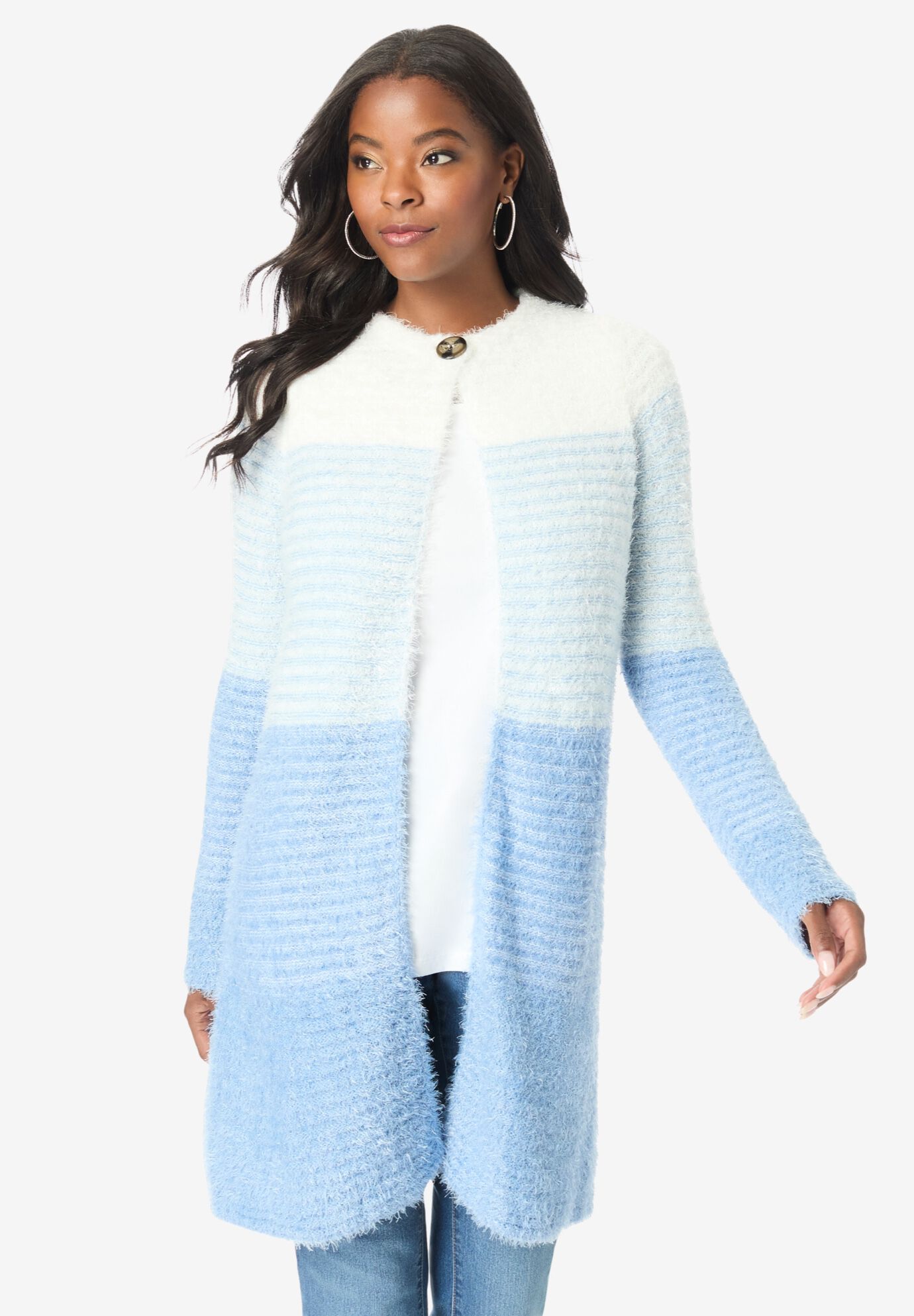 Ombre Eyelash Cardigan