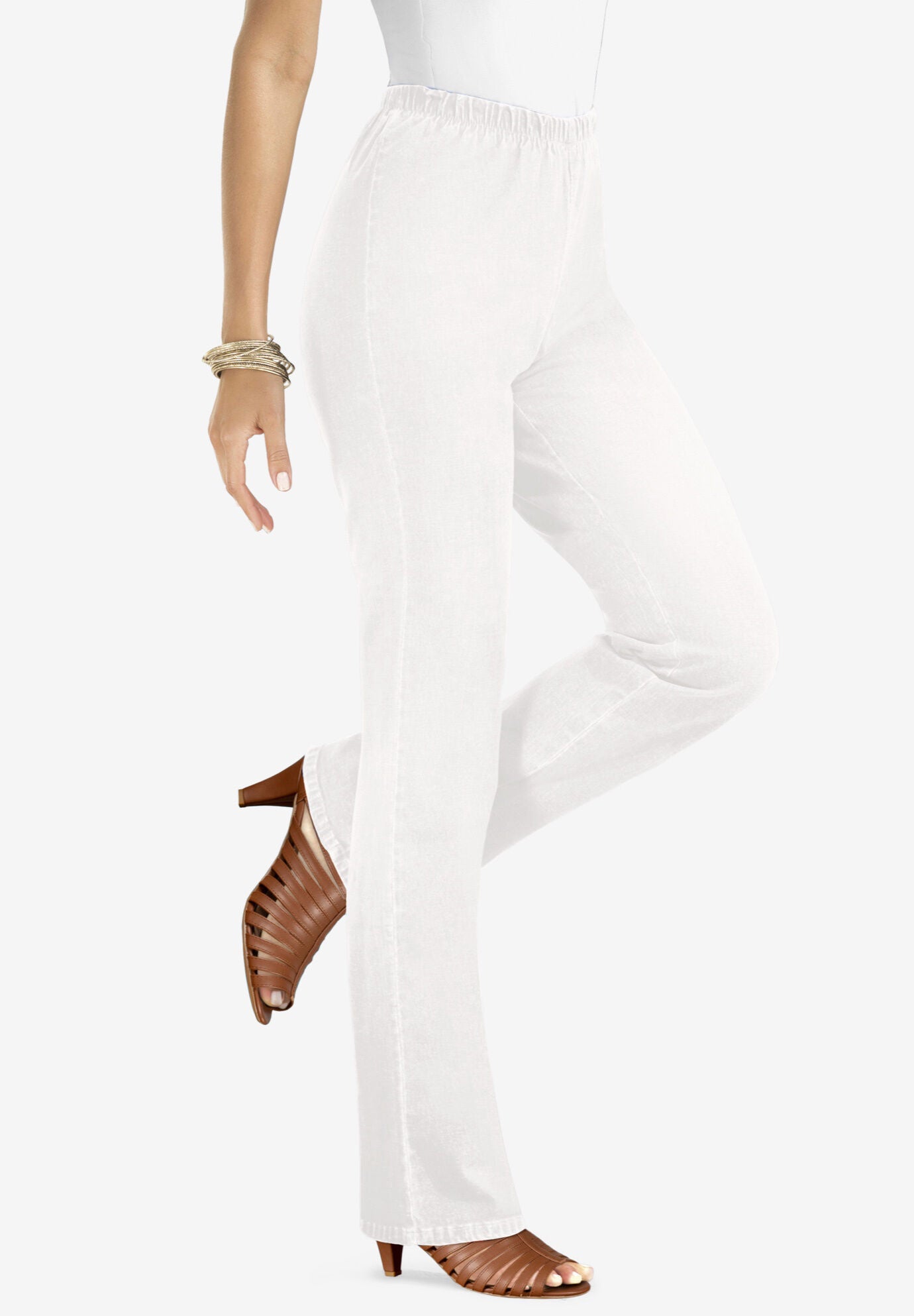 pull on stretch bootcut jeans