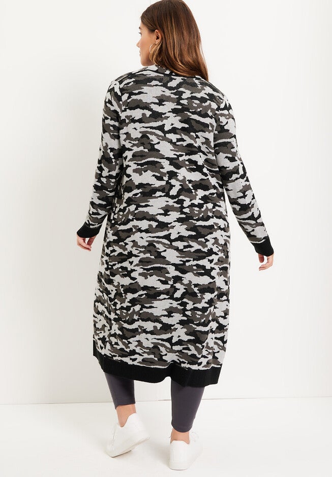 Open Front Cardigan Duster, , on-hover image number null