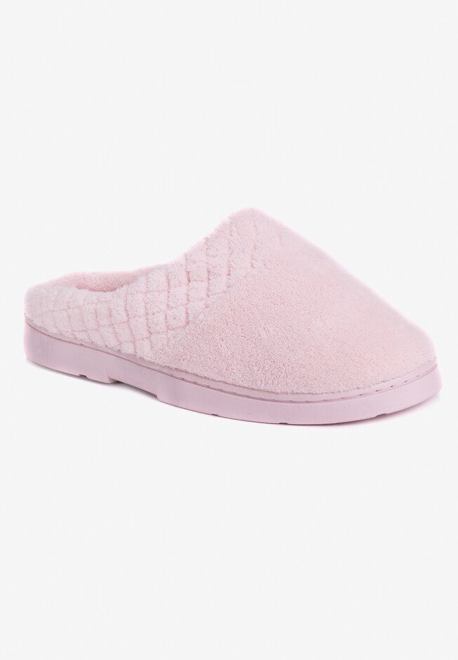 Quilted Clog Slippers, PINK, hi-res image number 0