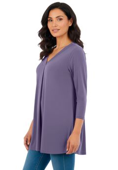 Banded V-neck Blouse