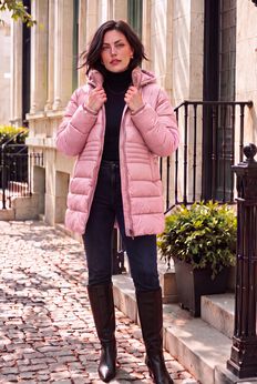 Plus Size Longer Lightweight Quilted Jacket