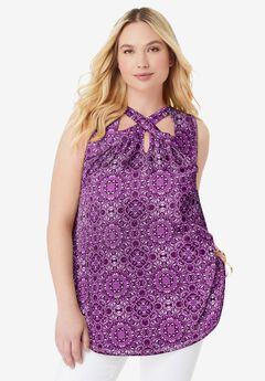 Cutout Swing Tunic Tank