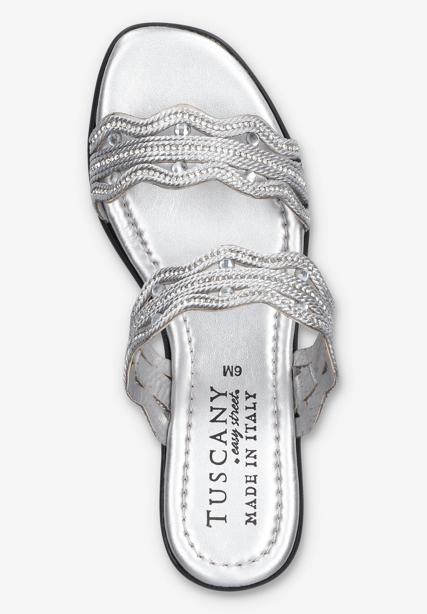 Selva Wedge Sandal, SILVER, alternate image number 6
