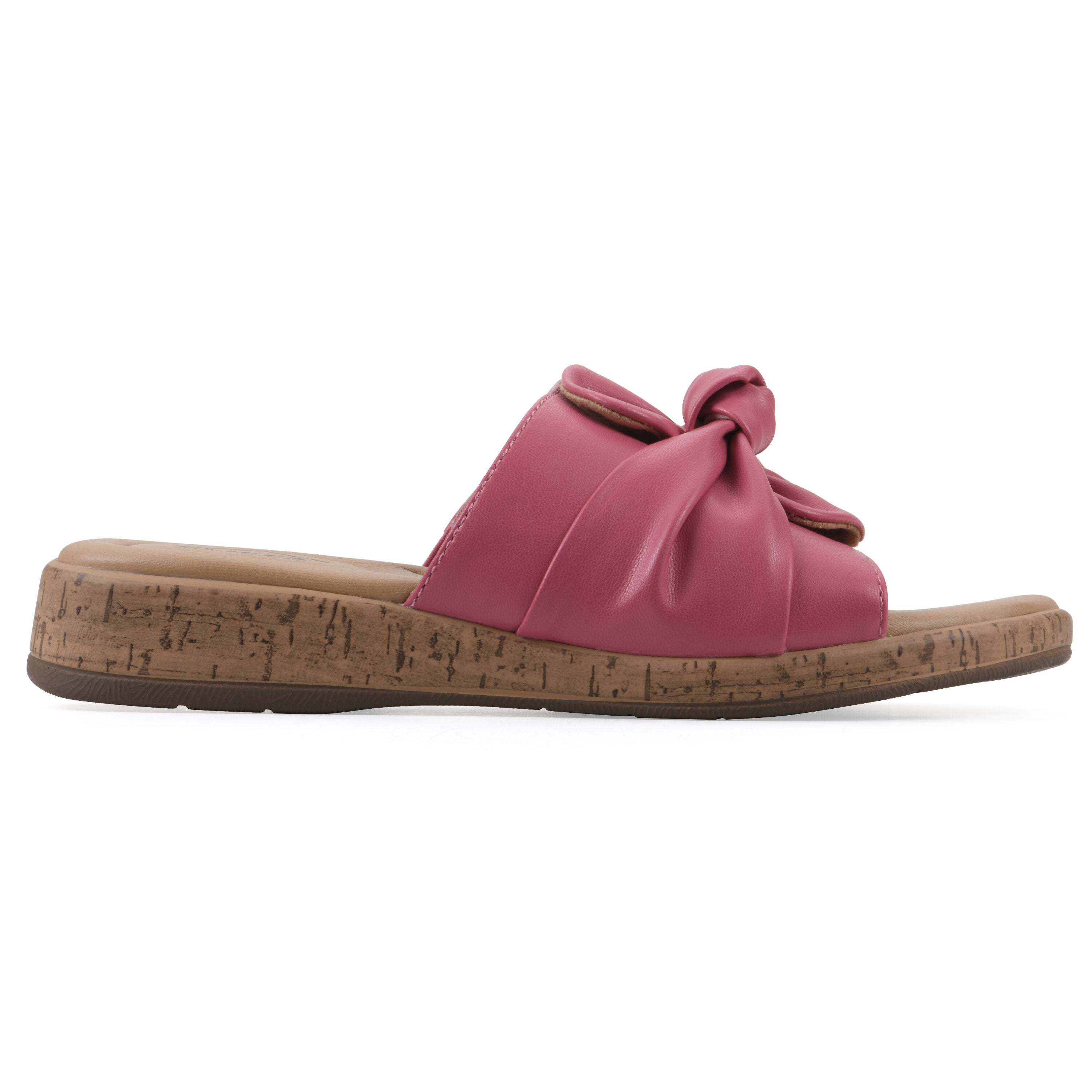 Bonelle Slide Sandal, HOT PINK SMOOTH, alternate image number 2