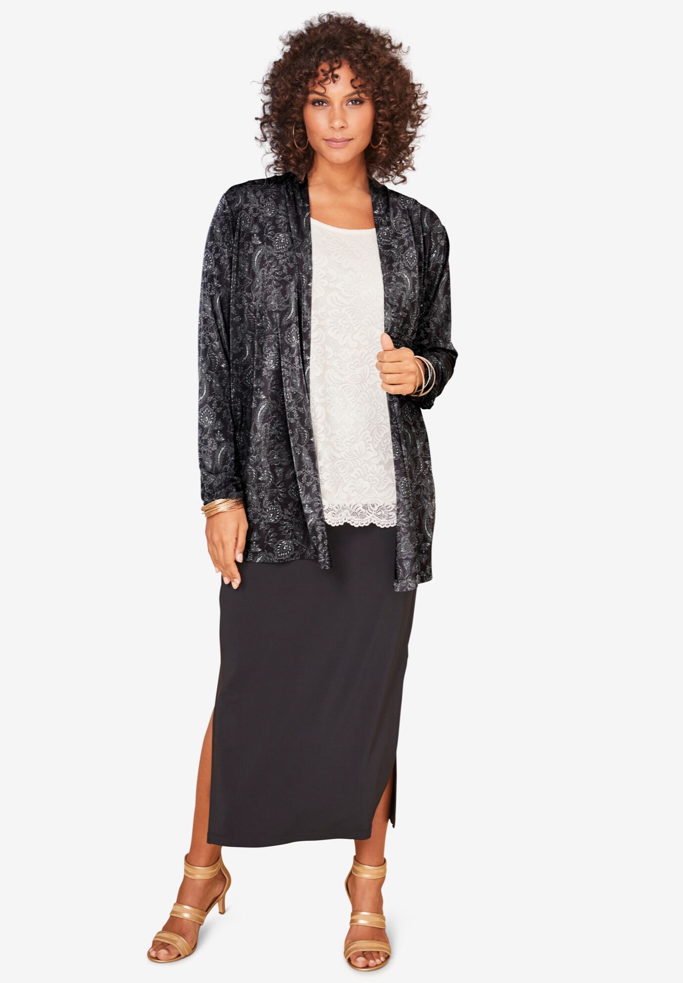 roamans long cardigan