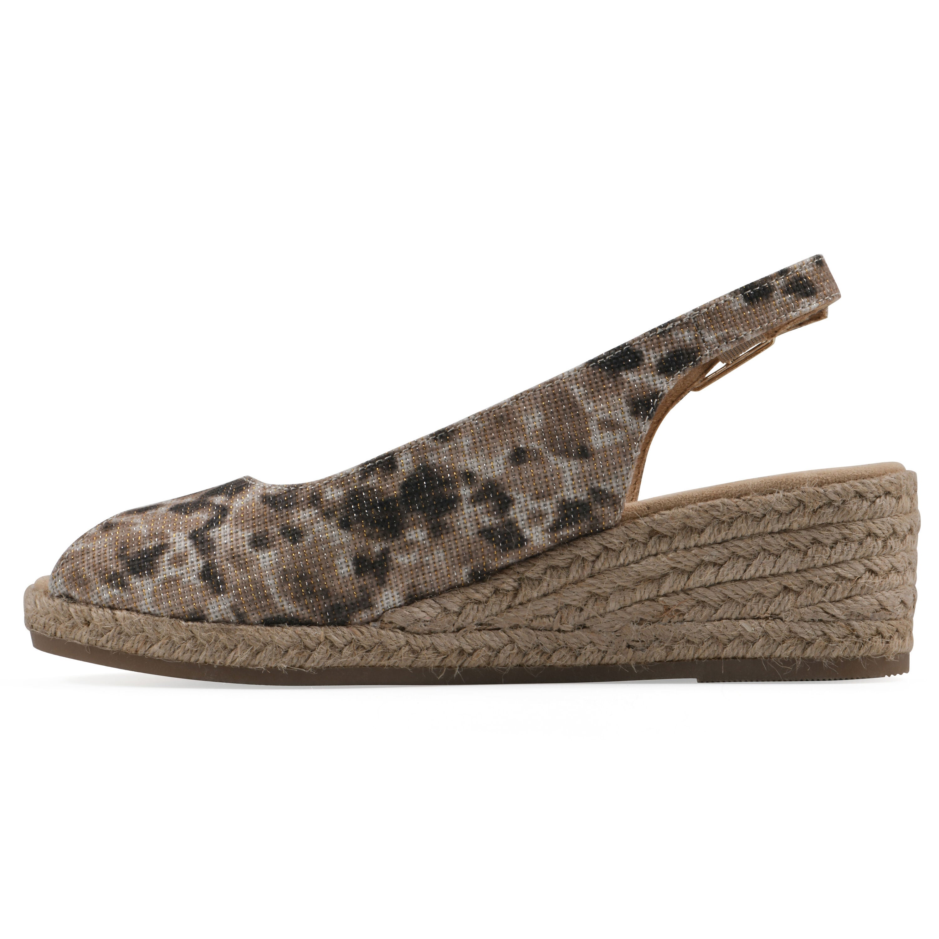 Maize Espadrille Wedge, METALLIC LEOPARD, alternate image number 3
