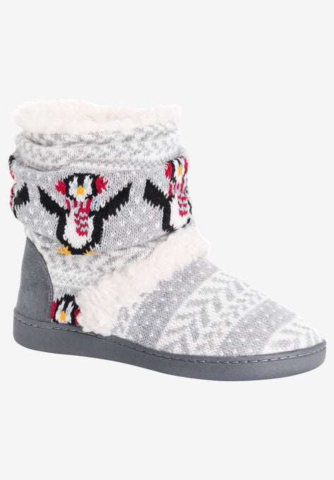 Holly Slipper By Muk Luks Plus Size Ankle Boots Booties Roaman S