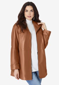 A Line Leather Jacket