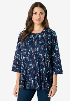 Extended Plus Size Monique Printed Shirt