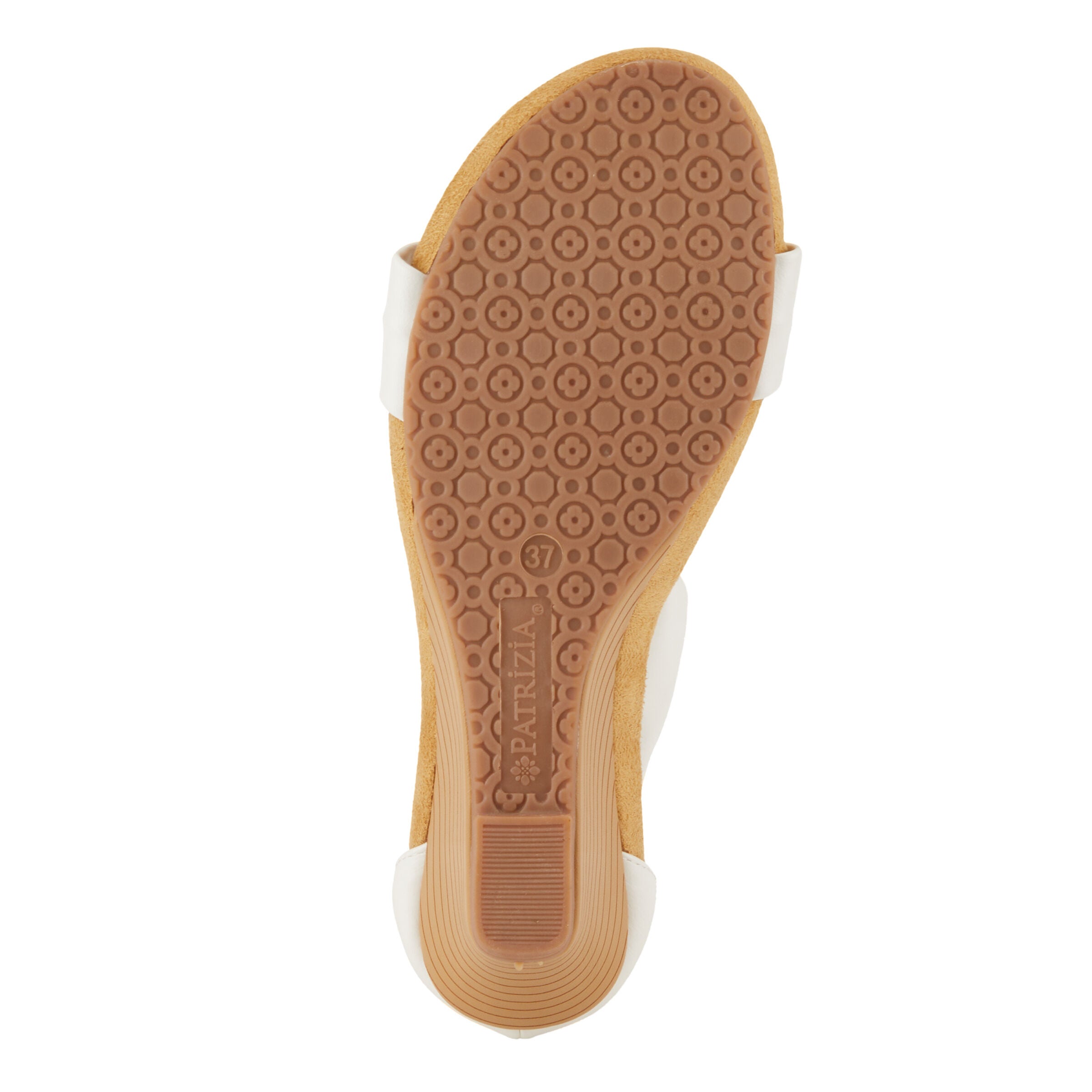 Harlequin Closed Back T-Strap Wedge Sandal, WHITE, alternate image number 6