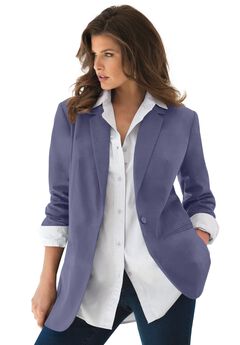 Plus Size Relaxed Boyfriend Blazer