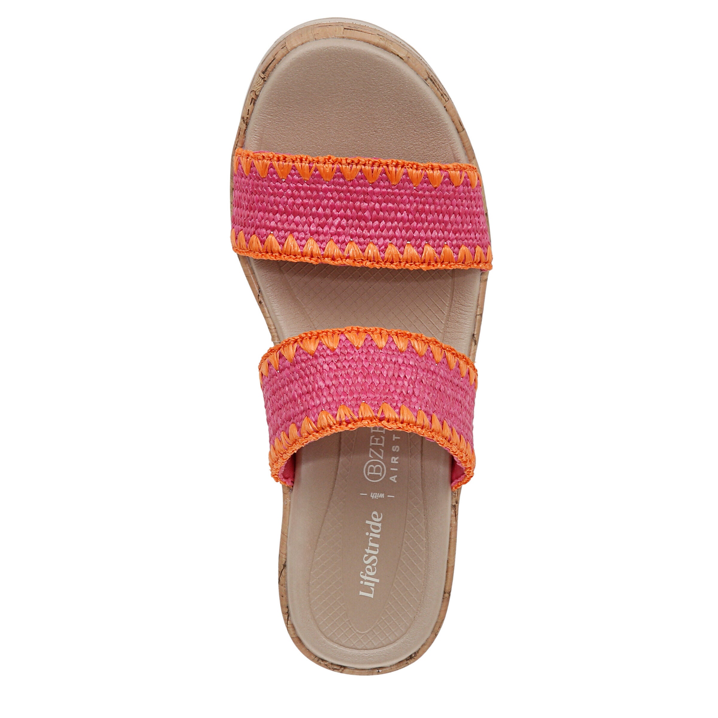 Resort Wedge Sandal, PINK MULTI, alternate image number 6